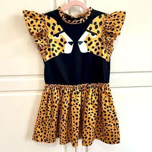 NWT Stella McCartney Kids Girls cheetah print dress Size 8